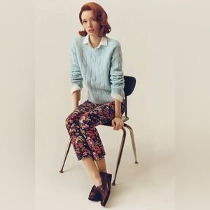 Anthropologie Petite High-Rise Cropped Straight Jeans